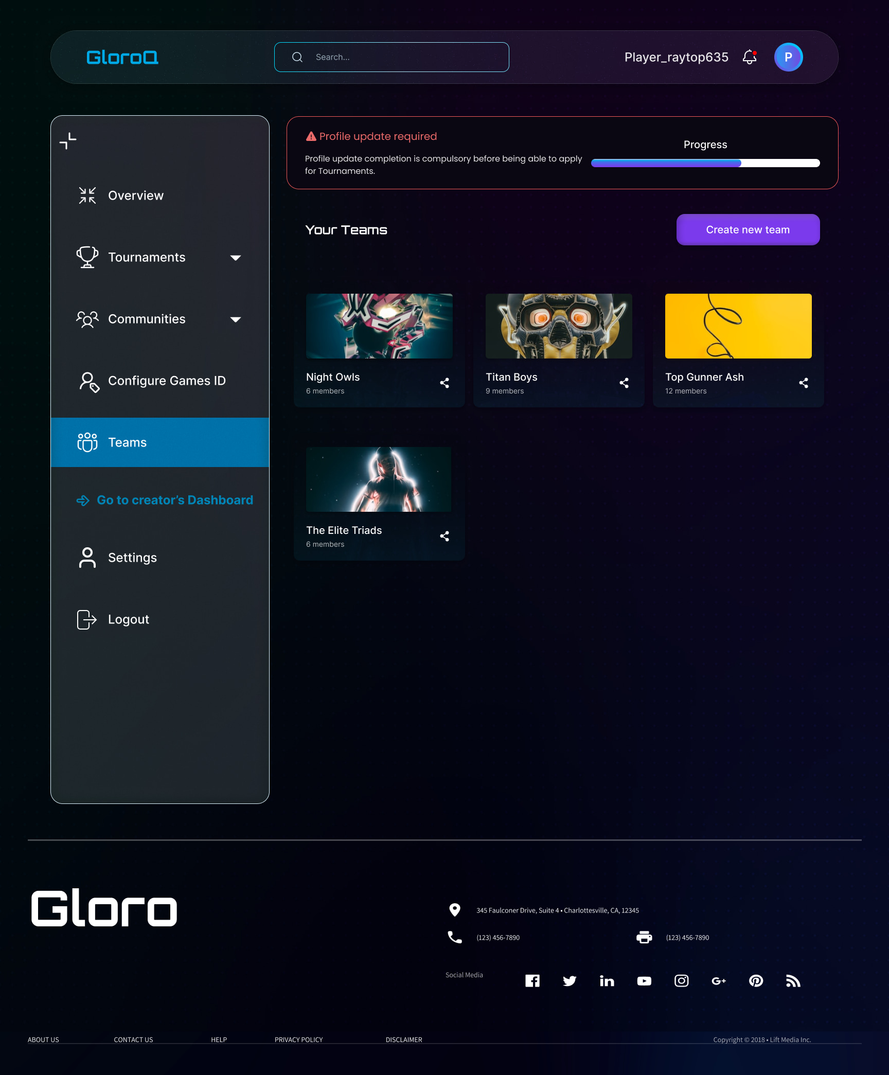 Join or browse teams